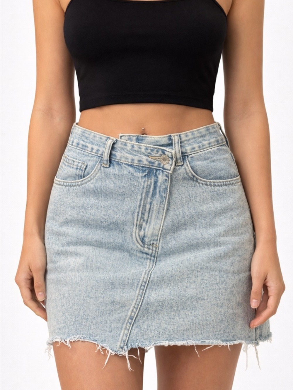 Banana Republic Light Blue Denim Mini Skirt